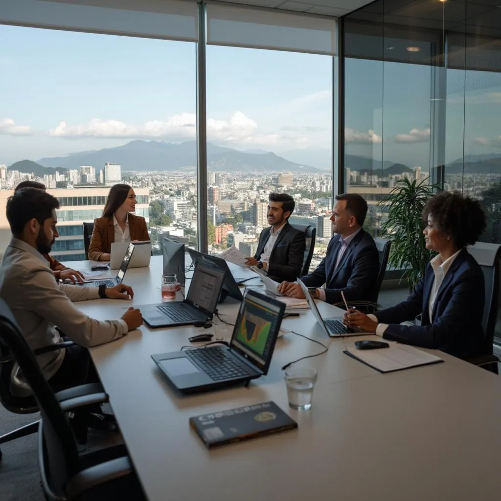 Equipo de FinColConsult en la oficina principal